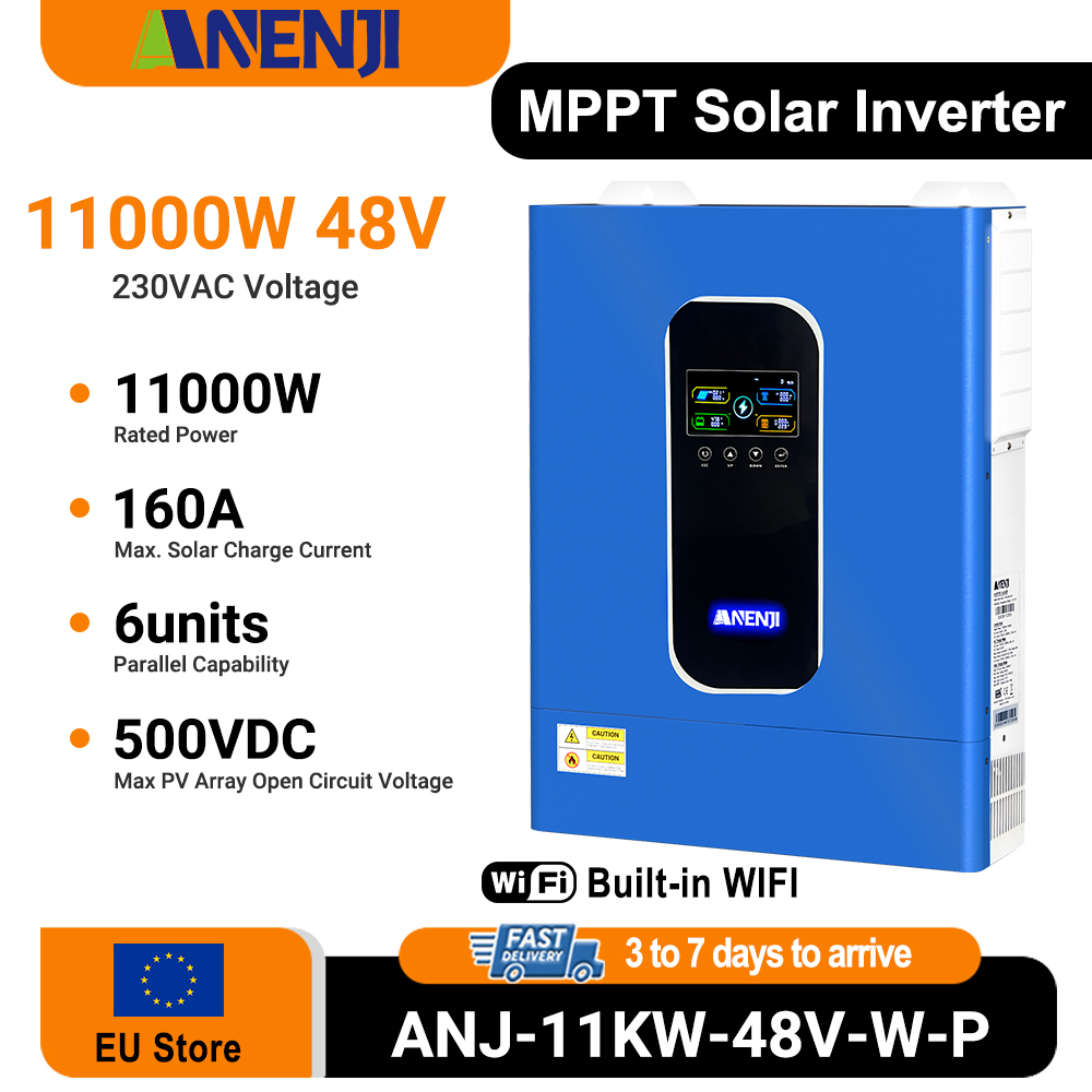 Hybrid Solar Inverter 5.5Kw Mppt 48V - ANENJI 11KW 48V inversor Solar híbrido