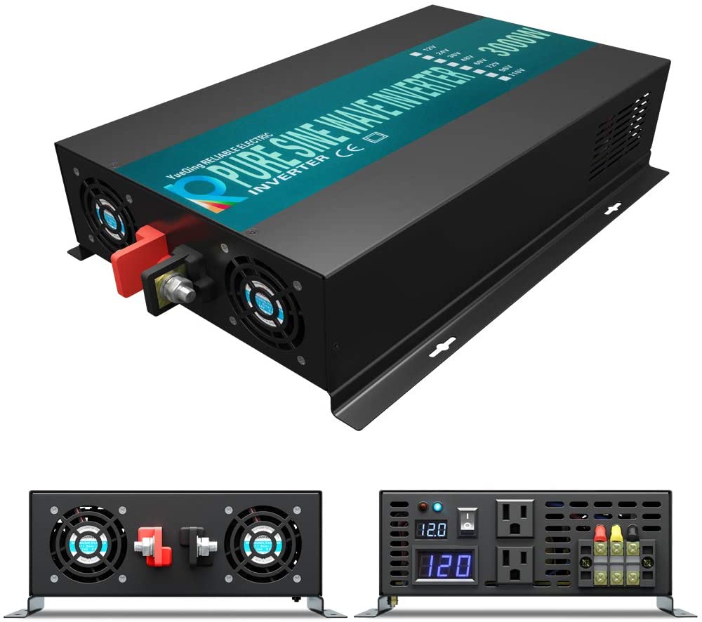 Inverter Pure Sine Wave 60Hz 120V 3000W - Inversor de onda sinusoidal pura, regulador