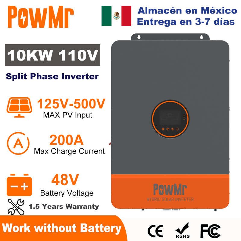Split Phase Inverter 10Kw 110V 220V - PowMr 10KW inversor de fase dividida