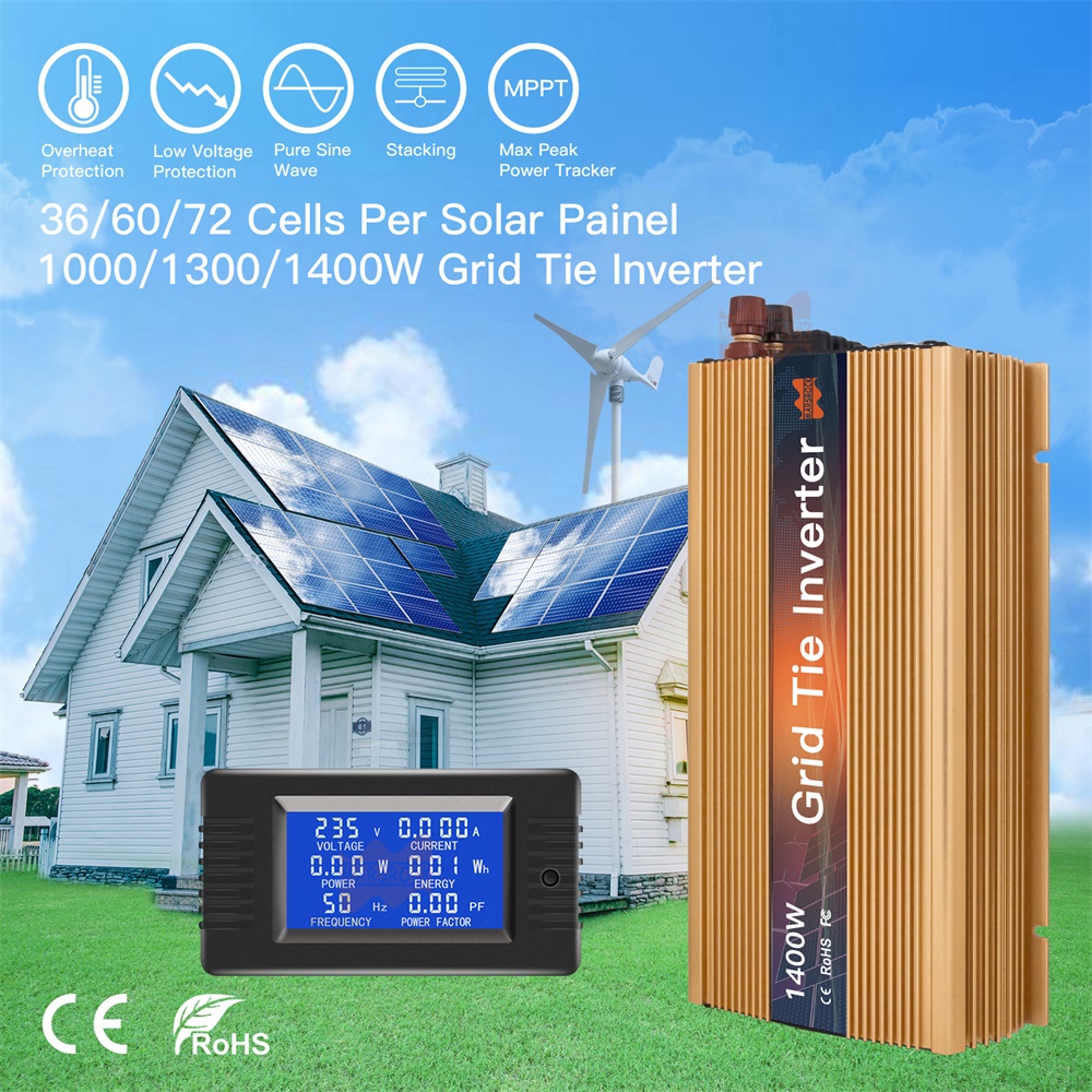 Microinversor Solar Conectado  - Micro Inverter 1400W Solar Grid Tie reseña y precio
