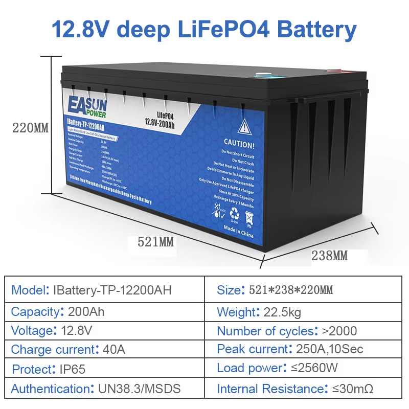 Batería EASUN Power LiFePO4 10 - Grid Tie Inverter Limiter 2000W reseña y precio