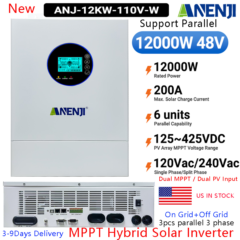 Inversor Solar Híbrido ANENJI  - Off Grid Solar Inverter 48V 6000W reseña y precio