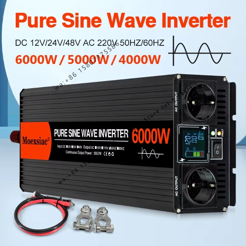 Inversor Solar de Onda Sinusoi - Pure Sine Wave Inverter 5000W 48V 220V reseña y precio