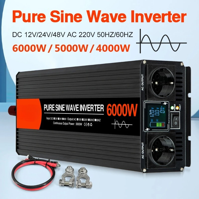 Inversor Solar de Onda Sinusoi - Pure Sine Wave Inverter 5000W 48V 220V reseña y precio