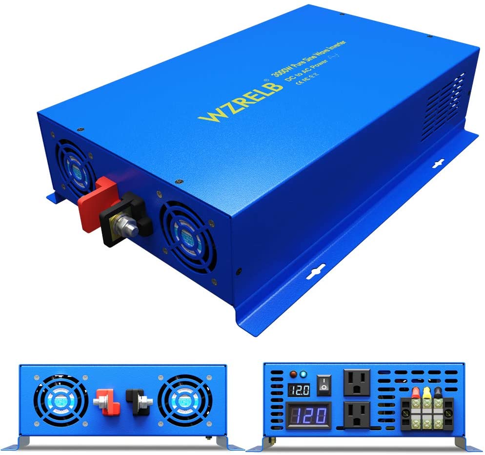 Inversor de potencia de onda s - Inverter Pure Sine Wave 60Hz 120V 3000W reseña y precio