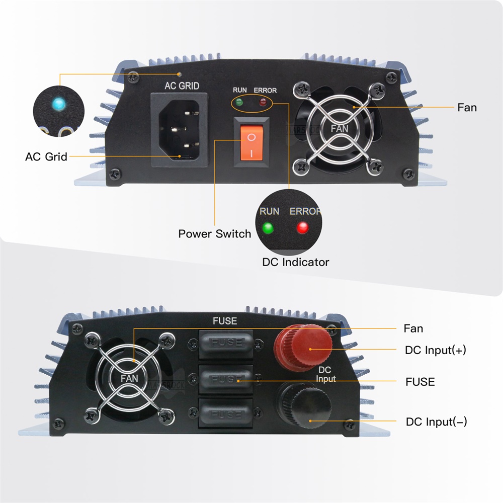 Inversor Solar de 18V, 24V, 36 - Micro Inverter 1400W Solar Grid Tie reseña y precio